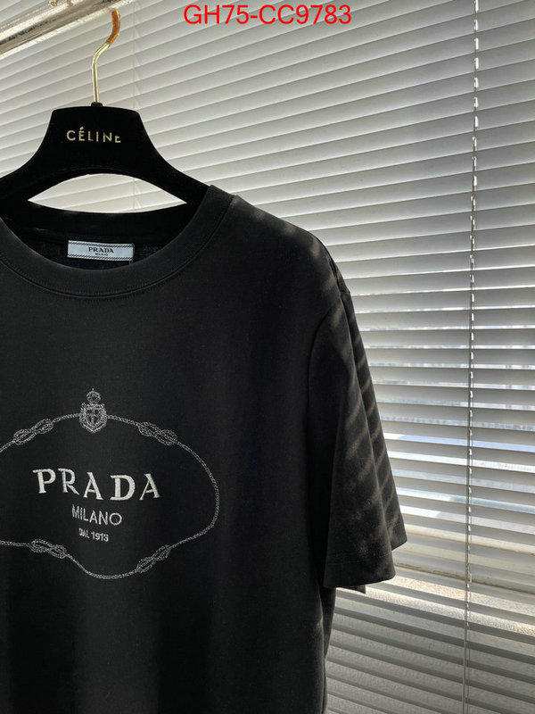 Clothing-Prada designer 1:1 replica ID: CC9783 $: 75USD