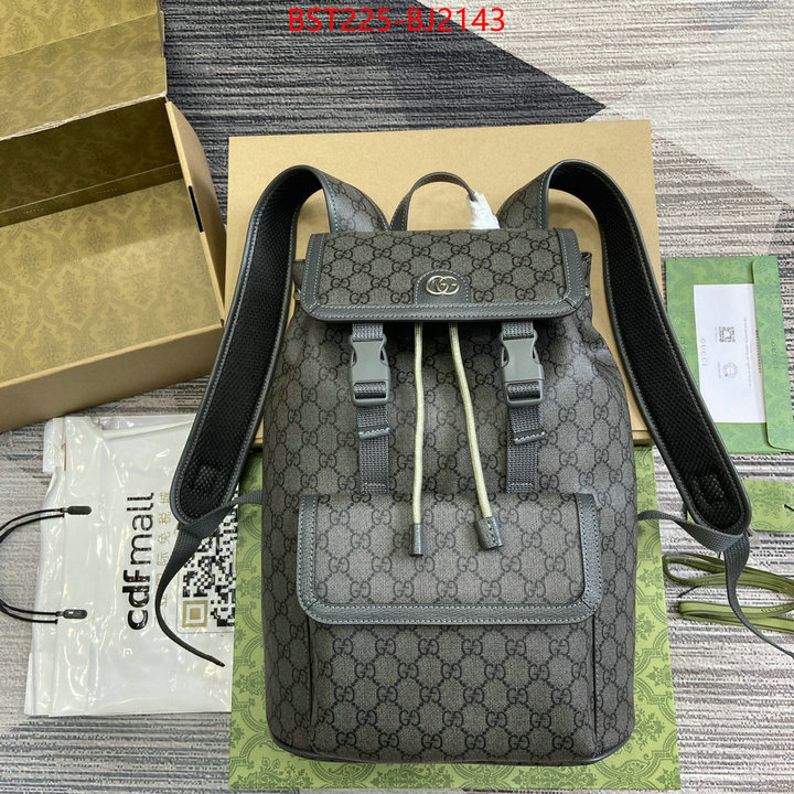 Gucci Bags(TOP)-Backpack- outlet 1:1 replica ID: BJ2143 $: 225USD,