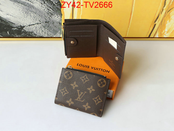 LV Bags(4A)-Wallet where quality designer replica ID: TV2666 $: 42USD,