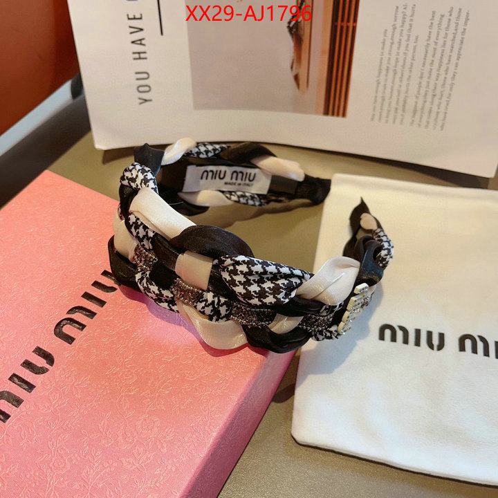 Hair band-MIU MIU high quality customize ID: AJ1796 $: 29USD