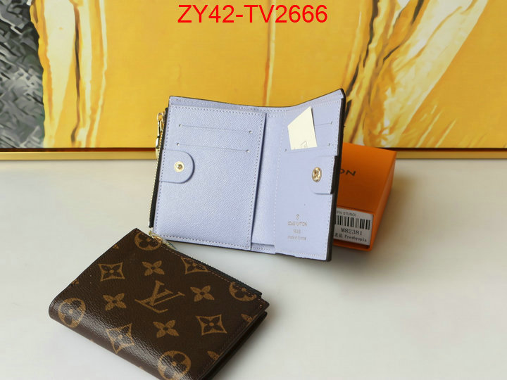 LV Bags(4A)-Wallet where quality designer replica ID: TV2666 $: 42USD,