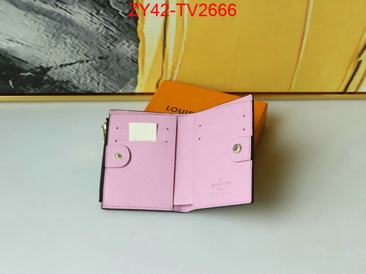 LV Bags(4A)-Wallet where quality designer replica ID: TV2666 $: 42USD,