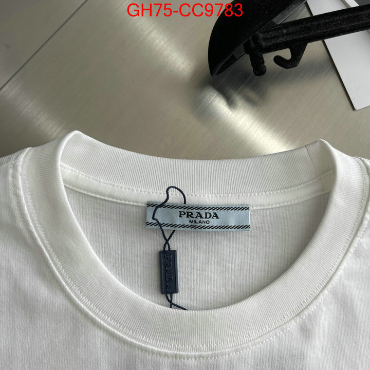 Clothing-Prada designer 1:1 replica ID: CC9783 $: 75USD