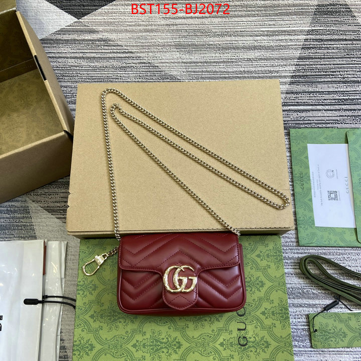 Gucci Bags(TOP)-Marmont top fake designer ID: BJ2072 $: 155USD,