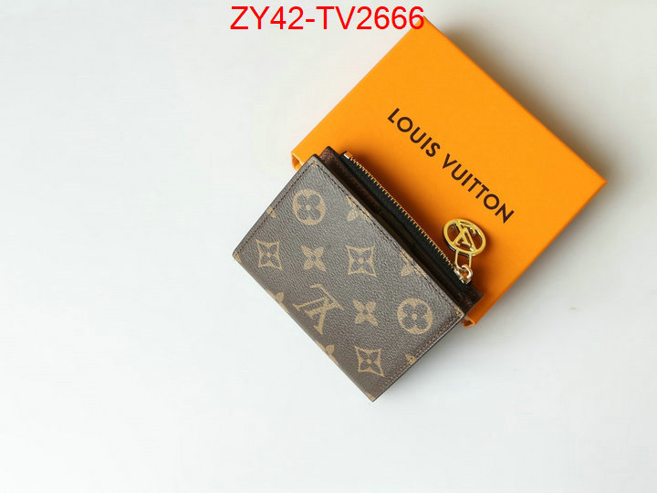 LV Bags(4A)-Wallet where quality designer replica ID: TV2666 $: 42USD,