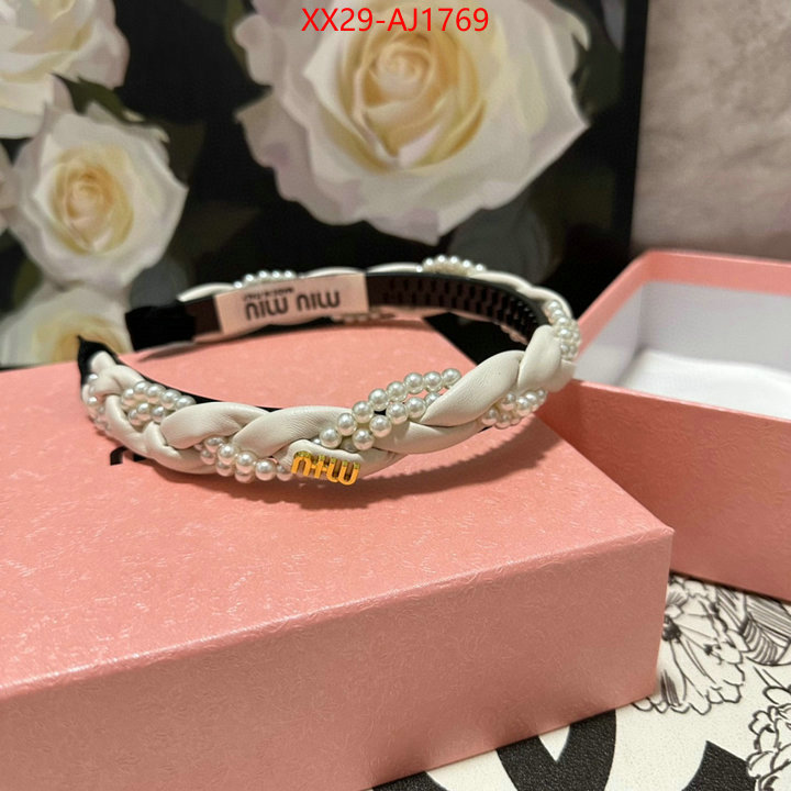 Hair band-MIU MIU shop the best high authentic quality replica ID: AJ1769 $: 29USD