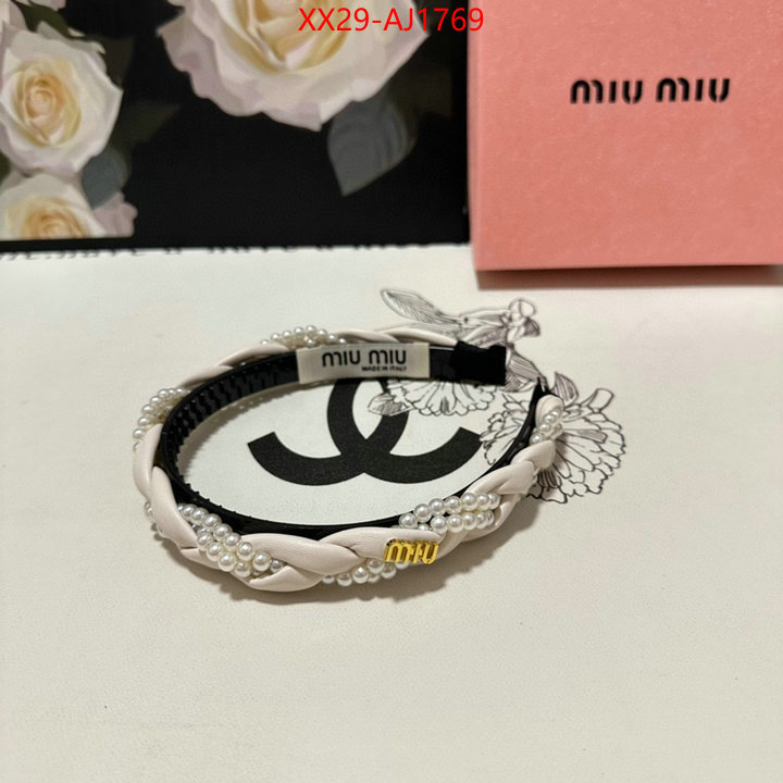 Hair band-MIU MIU shop the best high authentic quality replica ID: AJ1769 $: 29USD