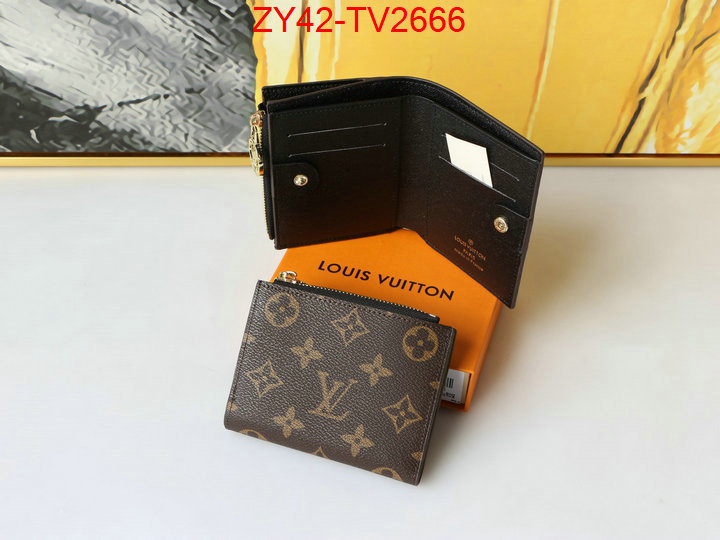 LV Bags(4A)-Wallet where quality designer replica ID: TV2666 $: 42USD,