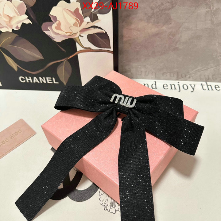 Hair band-MIU MIU fake ID: AJ1789 $: 29USD