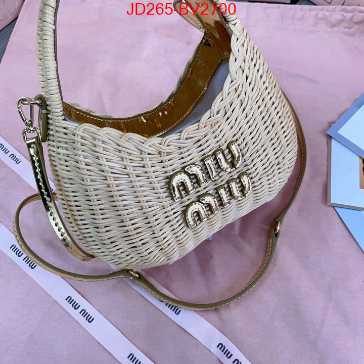 Miu Miu Bags(TOP)-Handbag- best replica 1:1 ID: BV2700 $: 265USD,