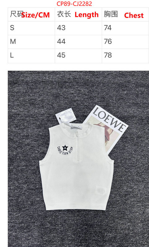 Clothing-Dior fake cheap best online ID: CJ2282 $: 89USD