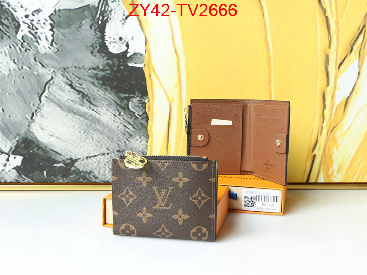 LV Bags(4A)-Wallet where quality designer replica ID: TV2666 $: 42USD,