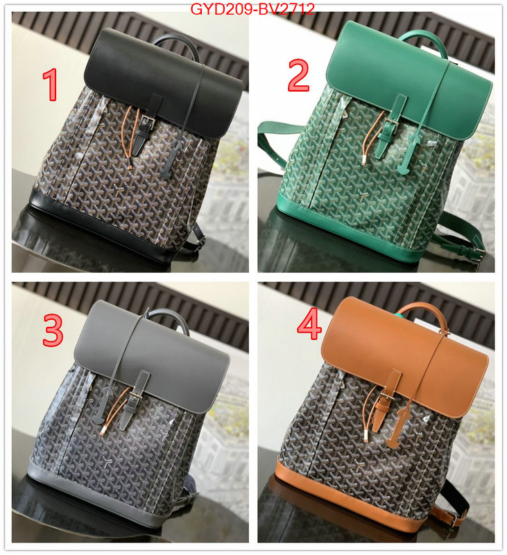 Goyard Bags(TOP)-Backpack- replica us ID: BV2712 $: 209USD,