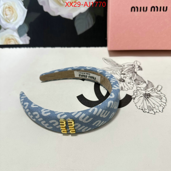 Hair band-MIU MIU good quality replica ID: AJ1770 $: 29USD