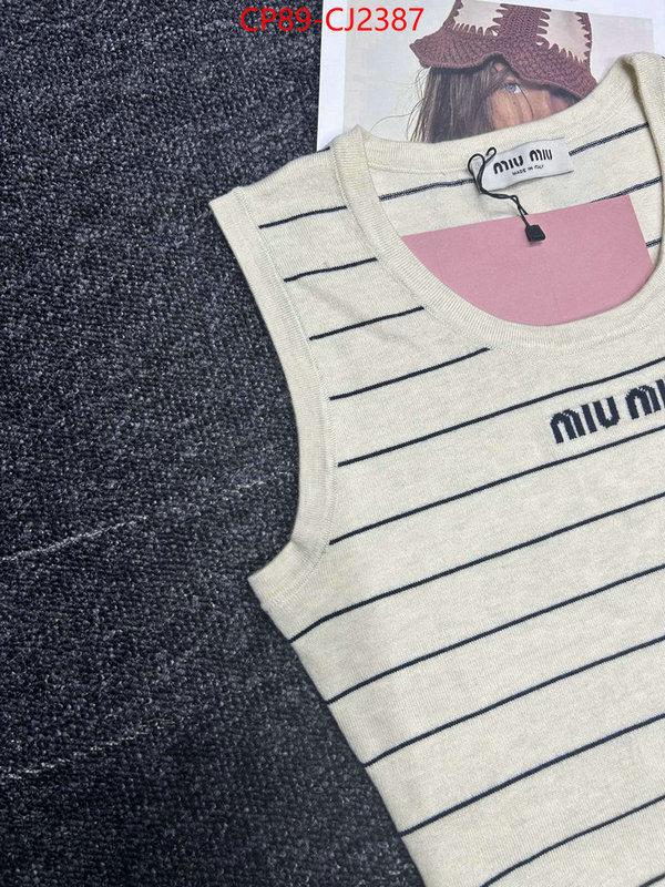 Clothing-MIU MIU exclusive cheap ID: CJ2387 $: 89USD