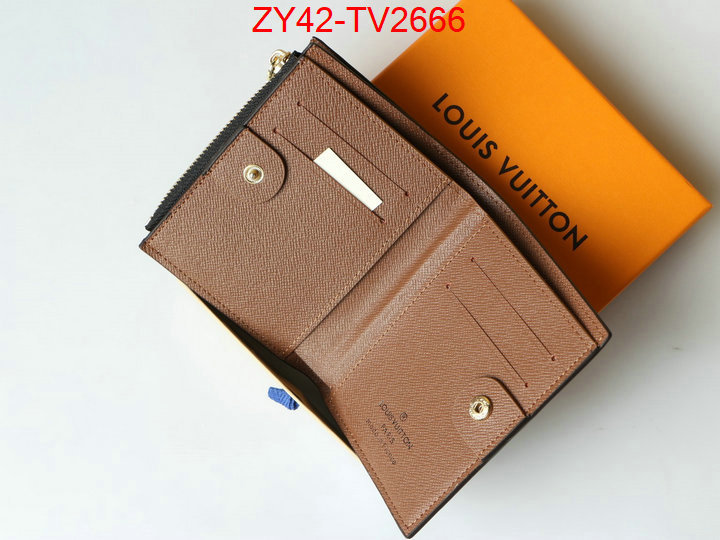 LV Bags(4A)-Wallet where quality designer replica ID: TV2666 $: 42USD,