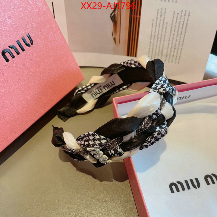 Hair band-MIU MIU high quality customize ID: AJ1796 $: 29USD