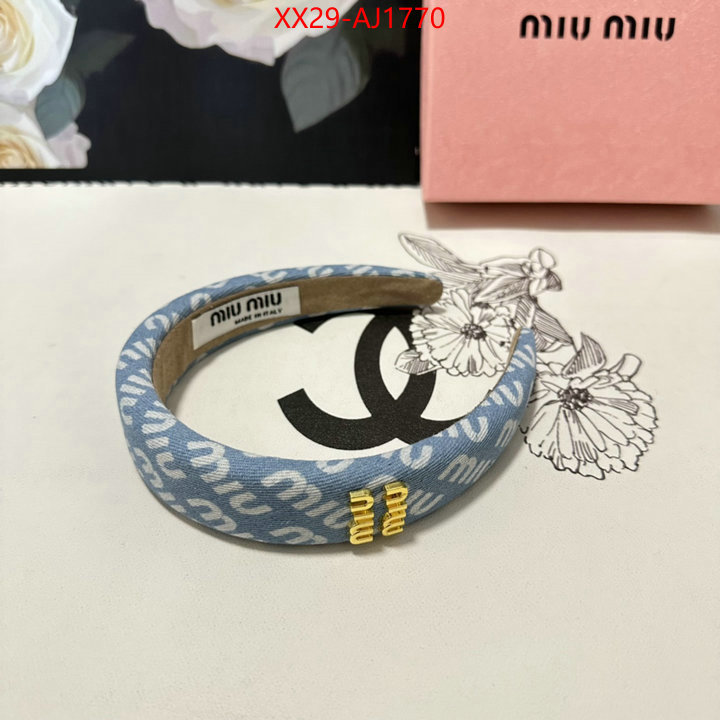 Hair band-MIU MIU good quality replica ID: AJ1770 $: 29USD