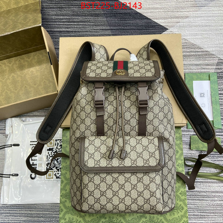 Gucci Bags(TOP)-Backpack- outlet 1:1 replica ID: BJ2143 $: 225USD,