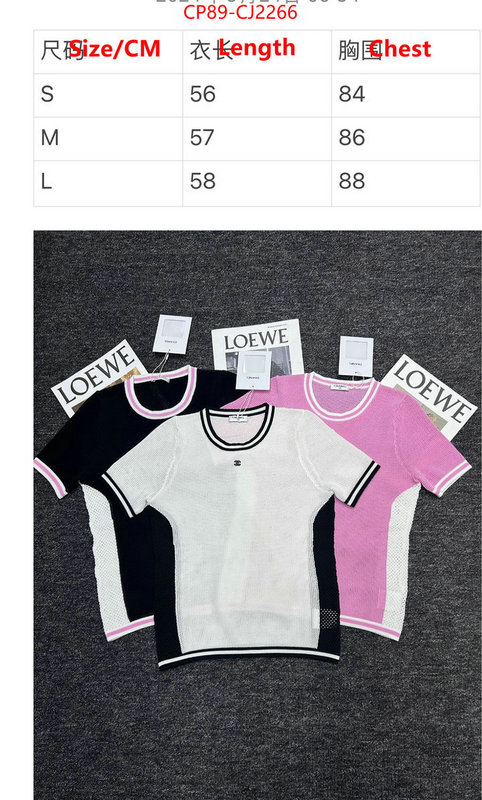 Clothing-Chanel online shop ID: CJ2266 $: 89USD