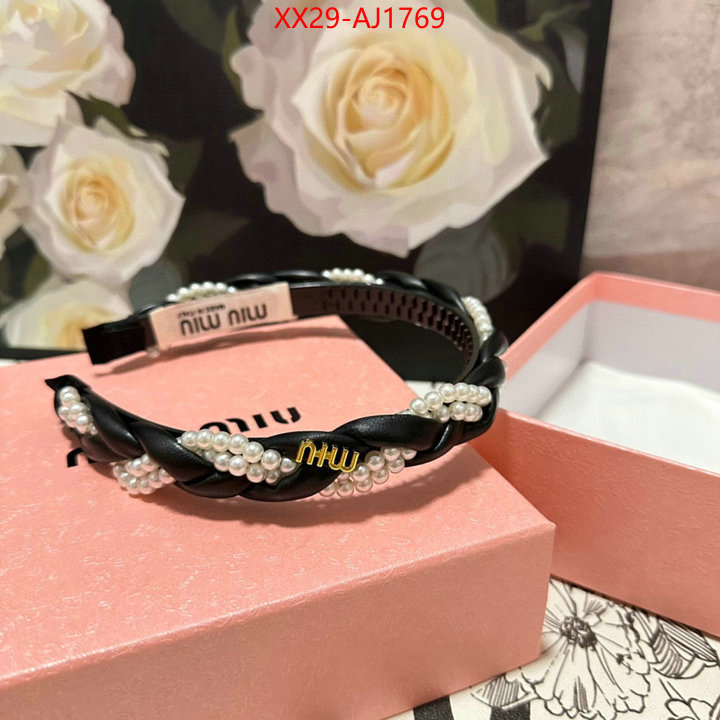 Hair band-MIU MIU shop the best high authentic quality replica ID: AJ1769 $: 29USD