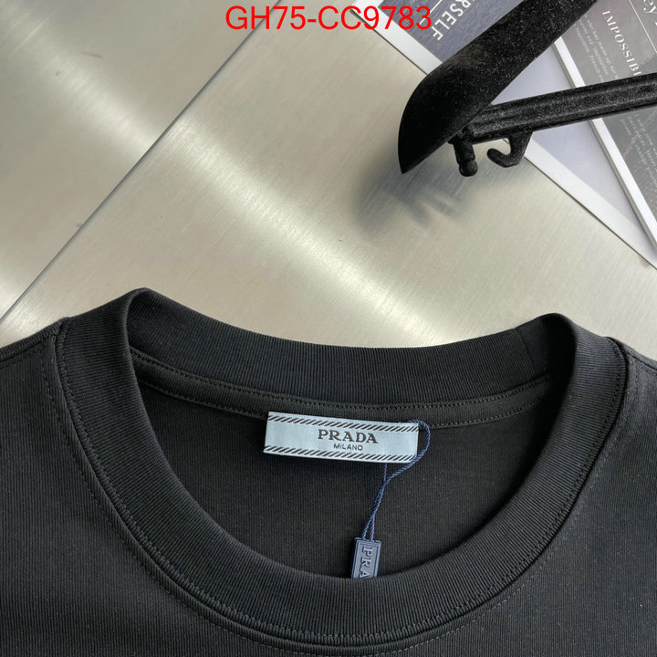 Clothing-Prada designer 1:1 replica ID: CC9783 $: 75USD