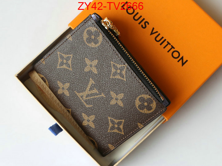 LV Bags(4A)-Wallet where quality designer replica ID: TV2666 $: 42USD,