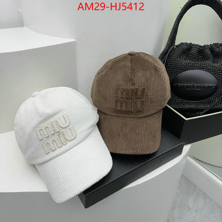 Cap(Hat)-Miu Miu 1:1 replica wholesale ID: HJ5412 $: 29USD