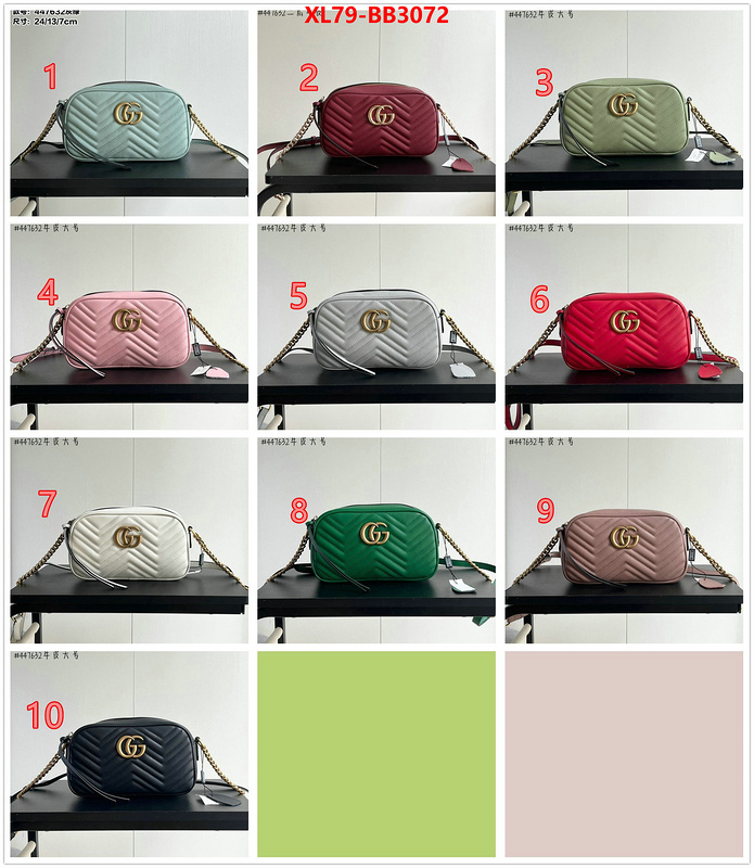 Gucci Bags(4A)-Marmont high quality designer replica ID: BB3072 $: 79USD,