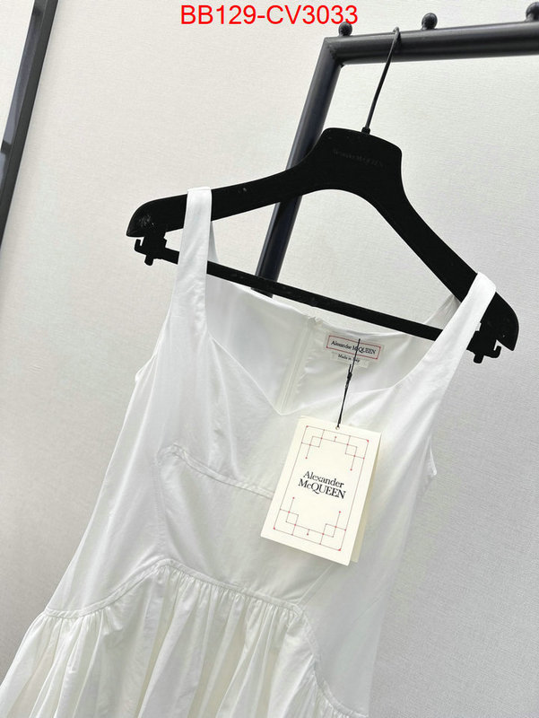 Clothing-Alexander Mcqueen where to buy fakes ID: CV3033 $: 129USD