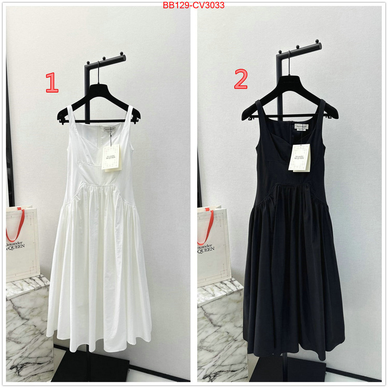 Clothing-Alexander Mcqueen where to buy fakes ID: CV3033 $: 129USD