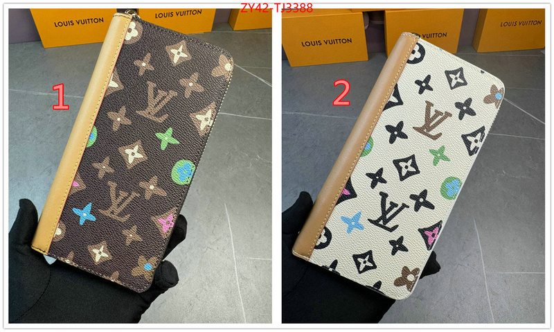 LV Bags(4A)-Wallet outlet sale store ID: TJ3388 $: 42USD,