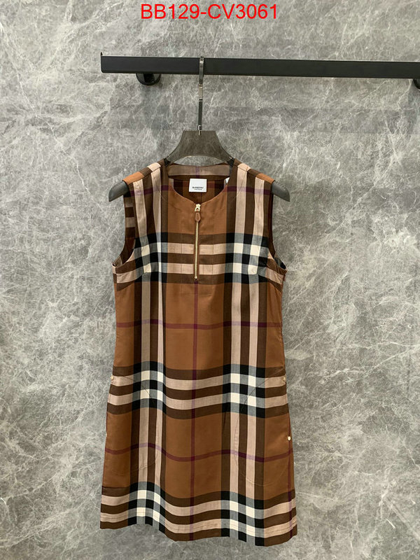 Clothing-Burberry the top ultimate knockoff ID: CV3061 $: 129USD