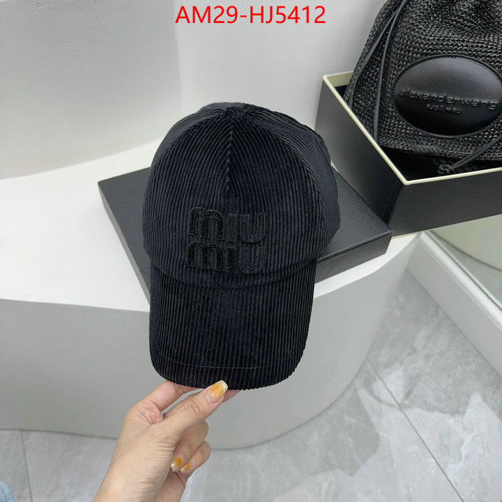 Cap(Hat)-Miu Miu 1:1 replica wholesale ID: HJ5412 $: 29USD