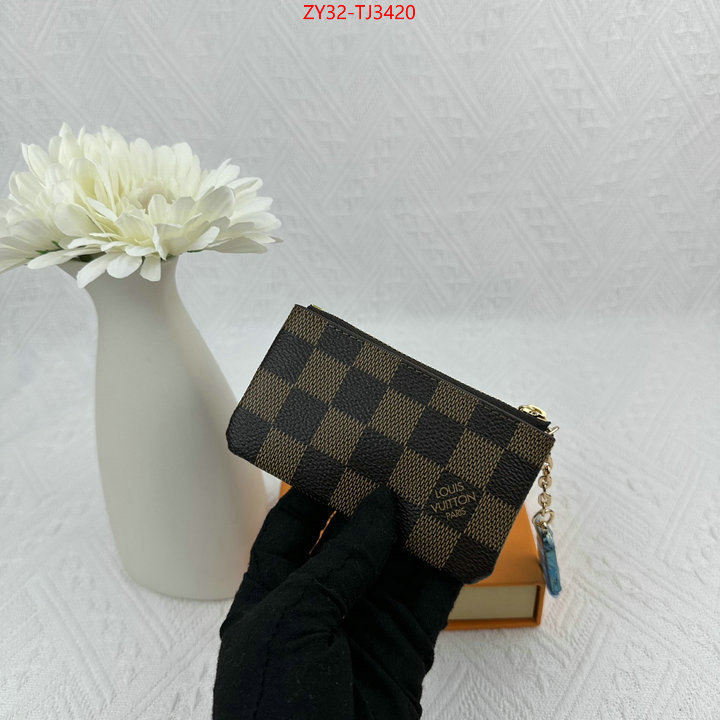 LV Bags(4A)-Wallet shop designer ID: TJ3420 $: 32USD,