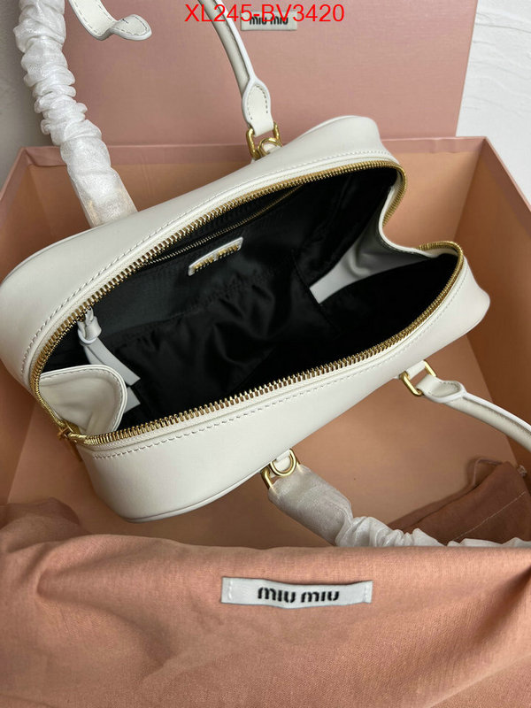 Miu Miu Bags(TOP)-Crossbody- top quality designer replica ID: BV3420 $: 245USD,