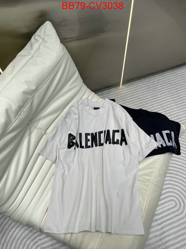 Clothing-Balenciaga top designer replica ID: CV3038 $: 79USD