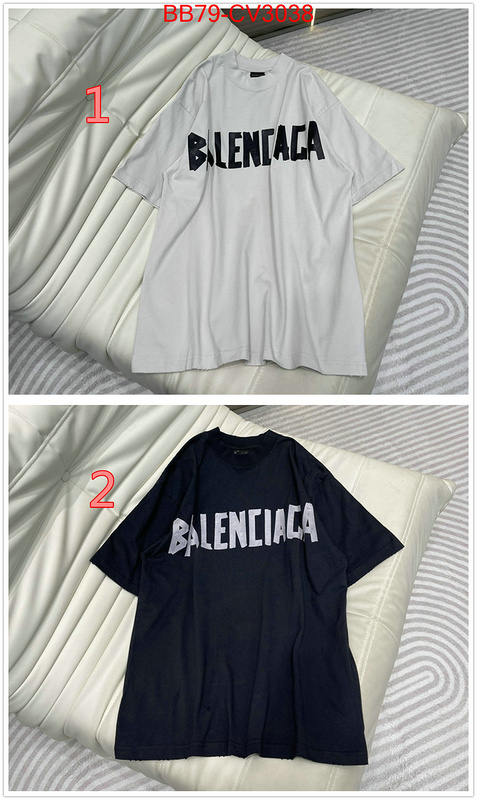 Clothing-Balenciaga top designer replica ID: CV3038 $: 79USD
