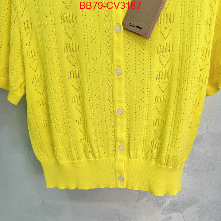 Clothing-MIU MIU buy cheap replica ID: CV3187 $: 79USD
