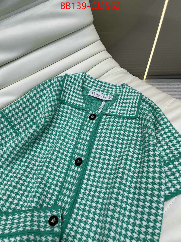 Clothing-Dior luxury fashion replica designers ID: CJ3562 $: 139USD