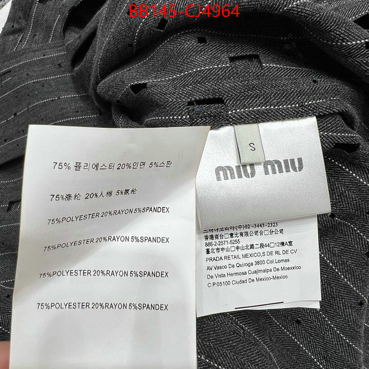 Clothing-MIU MIU is it ok to buy replica ID: CJ4964 $: 145USD