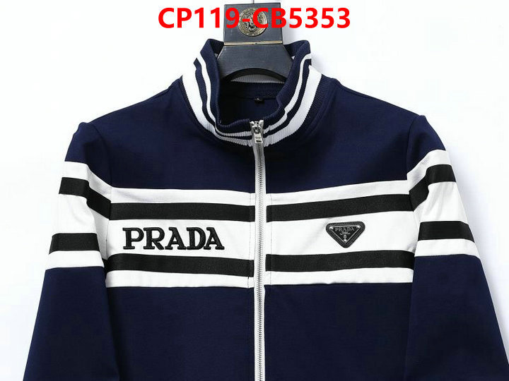 Clothing-Prada replica 2024 perfect luxury ID: CB5353 $: 119USD