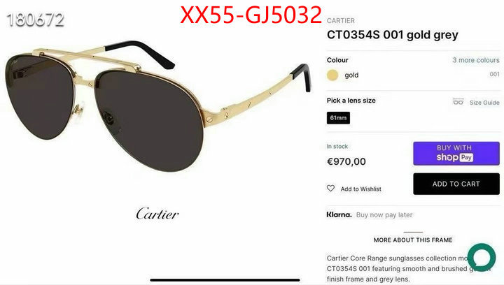 Glasses-Cartier best replica quality ID: GJ5032 $: 55USD