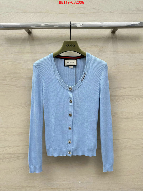Clothing-Gucci luxury fashion replica designers ID: CB2006 $: 119USD