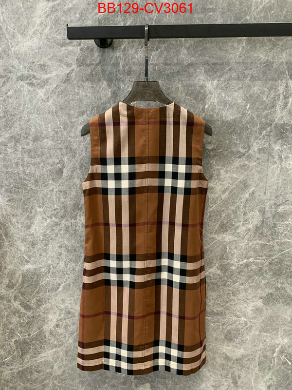 Clothing-Burberry the top ultimate knockoff ID: CV3061 $: 129USD