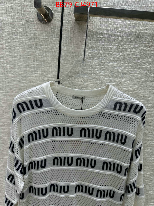 Clothing-MIU MIU top fake designer ID: CJ4971 $: 79USD