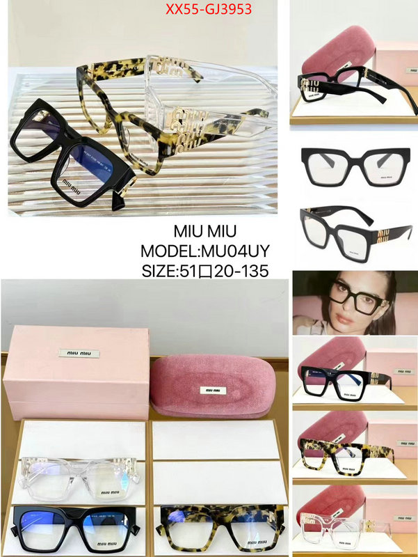Glasses-Miu Miu buy 2024 replica ID: GJ3953 $: 55USD