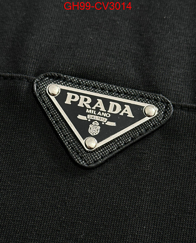 Clothing-Prada designer wholesale replica ID: CV3014 $: 99USD