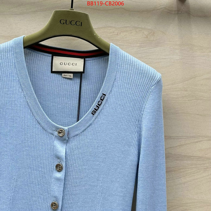 Clothing-Gucci luxury fashion replica designers ID: CB2006 $: 119USD