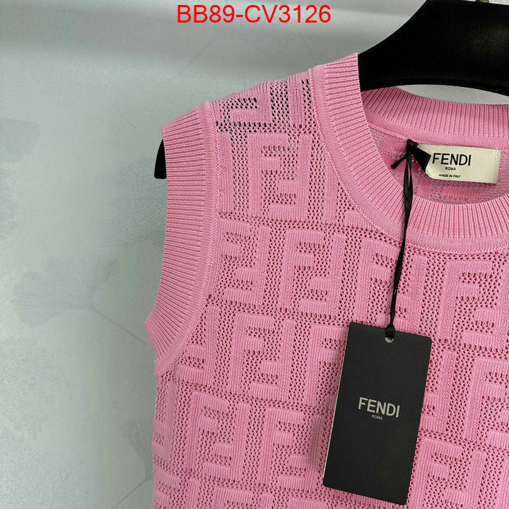 Clothing-Fendi wholesale replica shop ID: CV3126 $: 89USD